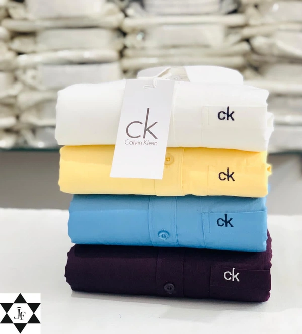 C k Men's Plain Shirt Combo - Pack of 4 | Premium Cotton | Casual & Formal Wear - XL-42