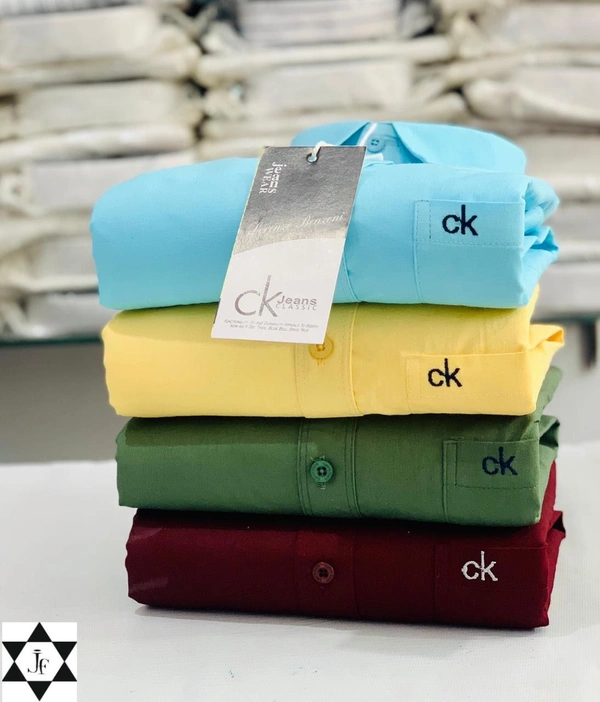 C k Men's Plain Shirt Combo - Pack of 4 | Premium Cotton | Casual & Formal Wear - XL-42