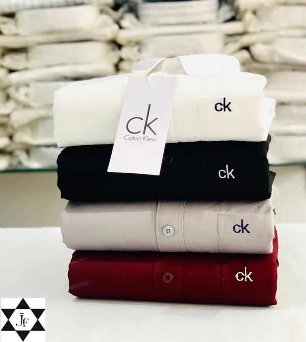 C k Men's Plain Shirt Combo - Pack of 4 | Premium Cotton | Casual & Formal Wear - L-40