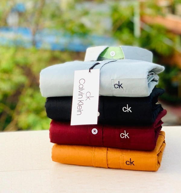 C k Men's Plain Shirt Combo - Pack of 4 | Premium Cotton | Casual & Formal Wear - M-38