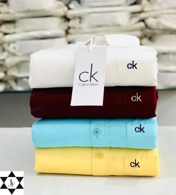 C k Men's Plain Shirt Combo - Pack of 4 | Premium Cotton | Casual & Formal Wear - L-40