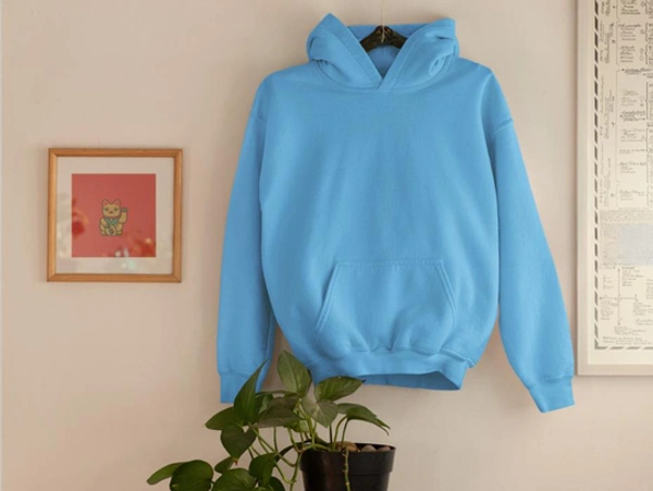 Cozy zaraa Winter Classic Hoodie Collection - L-40, Sky Blue