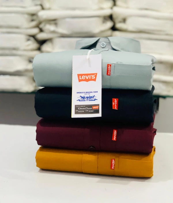 Levies Men's Plain Shirt Combo - Pack of 4 | Premium Cotton | Casual & Formal Wear - XXL- 44
