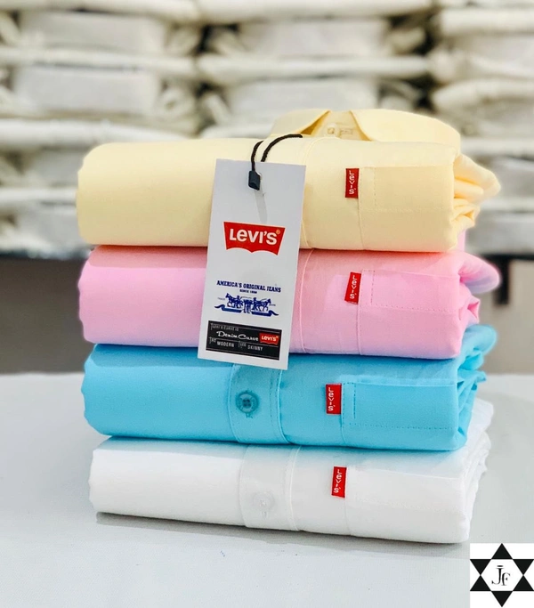 Levies Men's Plain Shirt Combo - Pack of 4 | Premium Cotton | Casual & Formal Wear - XL- 42