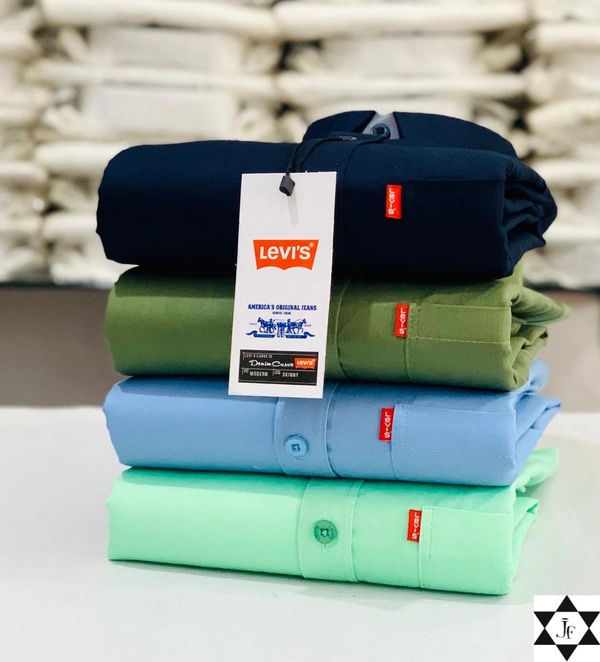 Levies Men's Plain Shirt Combo - Pack of 4 | Premium Cotton | Casual & Formal Wear - M- 38