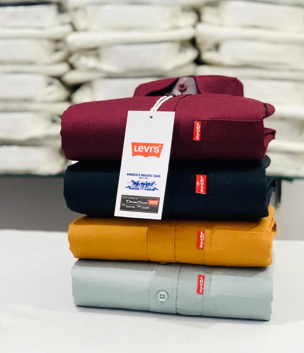 Levies Men's Plain Shirt Combo - Pack of 4 | Premium Cotton | Casual & Formal Wear - XXL- 44