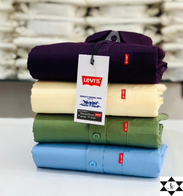 Levies Men's Plain Shirt Combo - Pack of 4 | Premium Cotton | Casual & Formal Wear - XL- 42