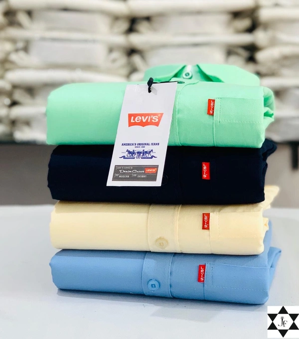 Levies Men's Plain Shirt Combo - Pack of 4 | Premium Cotton | Casual & Formal Wear - L- 40
