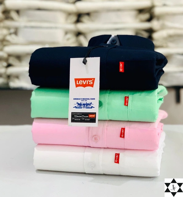 Levies Men's Plain Shirt Combo - Pack of 4 | Premium Cotton | Casual & Formal Wear - L- 40