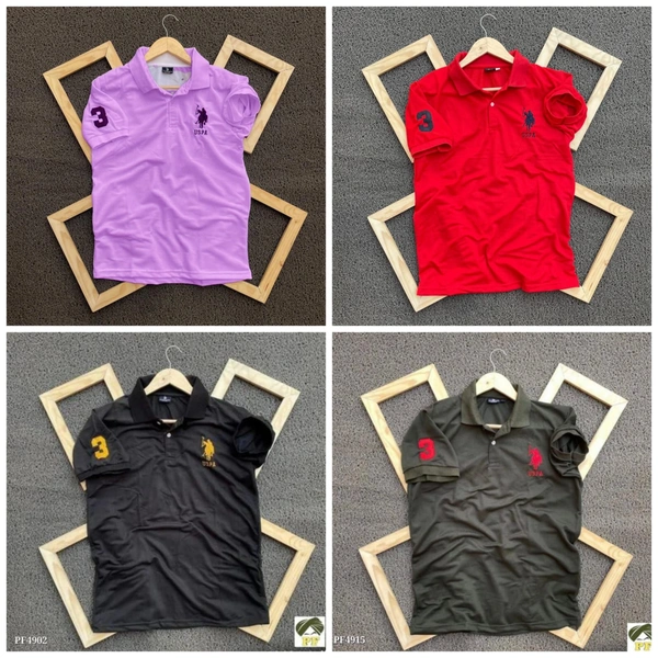 Polo Men's Plain T- Shirt Combo - Pack of 4 | Premium Cotton | Casual Wear - L-40