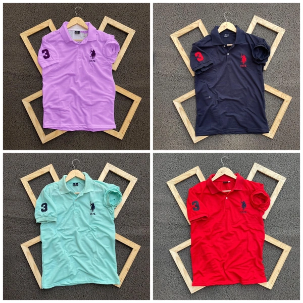 Polo Men's Plain T- Shirt Combo - Pack of 4 | Premium Cotton | Casual Wear - L-40