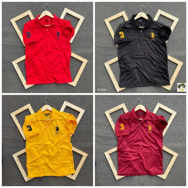 Polo Men's Plain T- Shirt Combo - Pack of 4 | Premium Cotton | Casual Wear - S-36