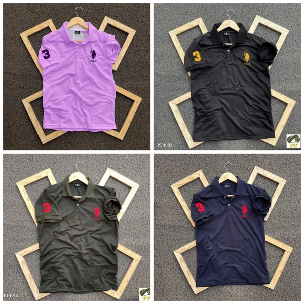 Polo Men's Plain T- Shirt Combo - Pack of 4 | Premium Cotton | Casual Wear - S-36