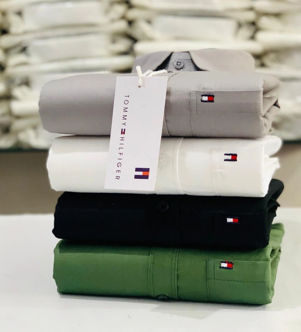 Tommy Men's Plain Shirt Combo - Pack of 4 | Premium Cotton | Casual & Formal Wear - XL-42