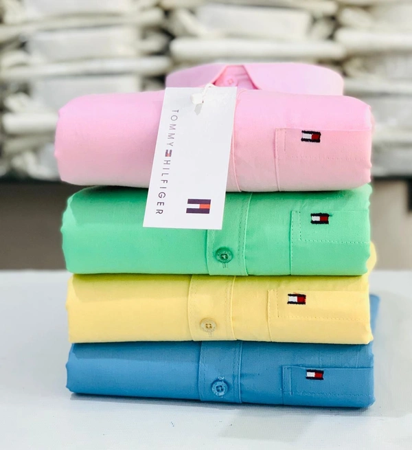 Tommy Men's Plain Shirt Combo - Pack of 4 | Premium Cotton | Casual & Formal Wear - XXL-44
