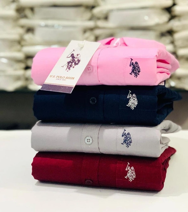 U.S  Men's Plain Shirt Combo - Pack of 4 | Premium Cotton | Casual & Formal Wear - L-40
