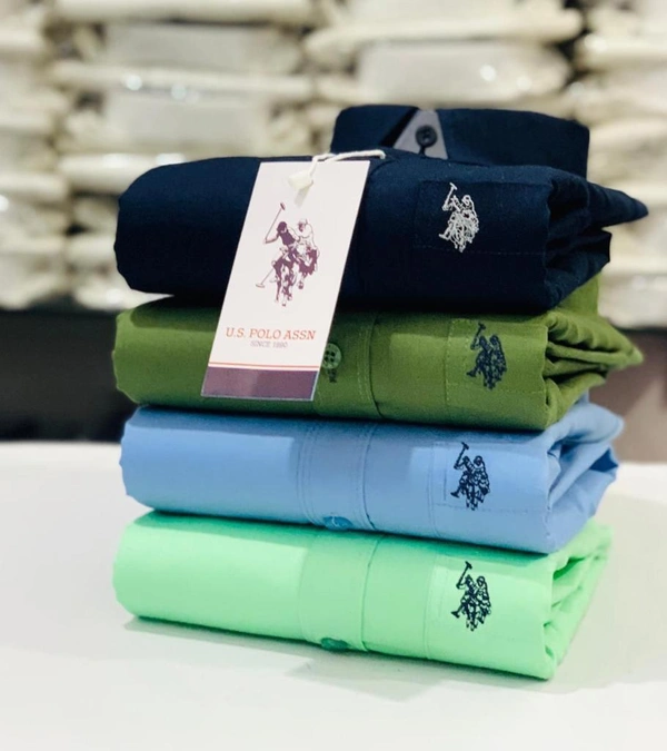 U.S  Men's Plain Shirt Combo - Pack of 4 | Premium Cotton | Casual & Formal Wear - L-40