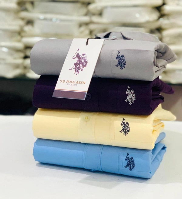 U.S  Men's Plain Shirt Combo - Pack of 4 | Premium Cotton | Casual & Formal Wear - XXL-44