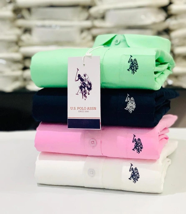 U.S  Men's Plain Shirt Combo - Pack of 4 | Premium Cotton | Casual & Formal Wear - XXL-44