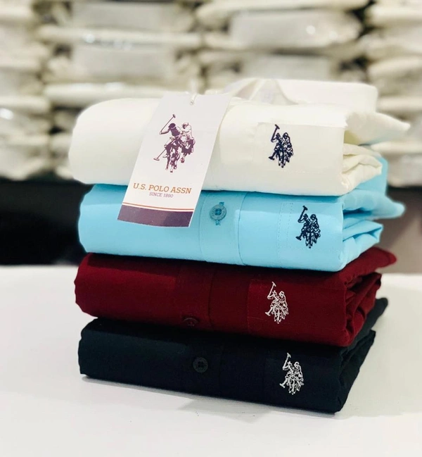 U.S  Men's Plain Shirt Combo - Pack of 4 | Premium Cotton | Casual & Formal Wear - M-38