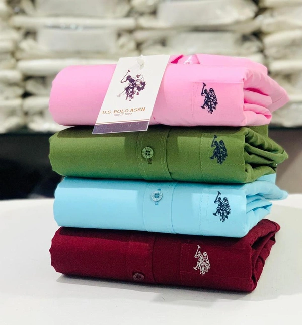U.S  Men's Plain Shirt Combo - Pack of 4 | Premium Cotton | Casual & Formal Wear - XXL-44