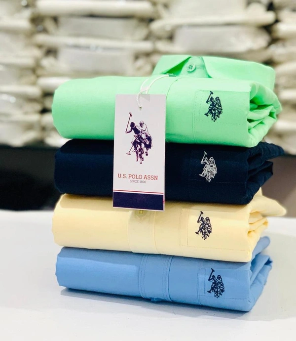 U.S  Men's Plain Shirt Combo - Pack of 4 | Premium Cotton | Casual & Formal Wear - M-38