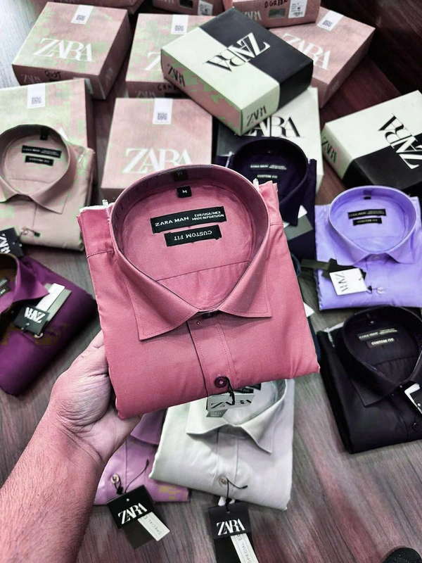 Zara Men Premium Cotton Shirt - XXL- 44