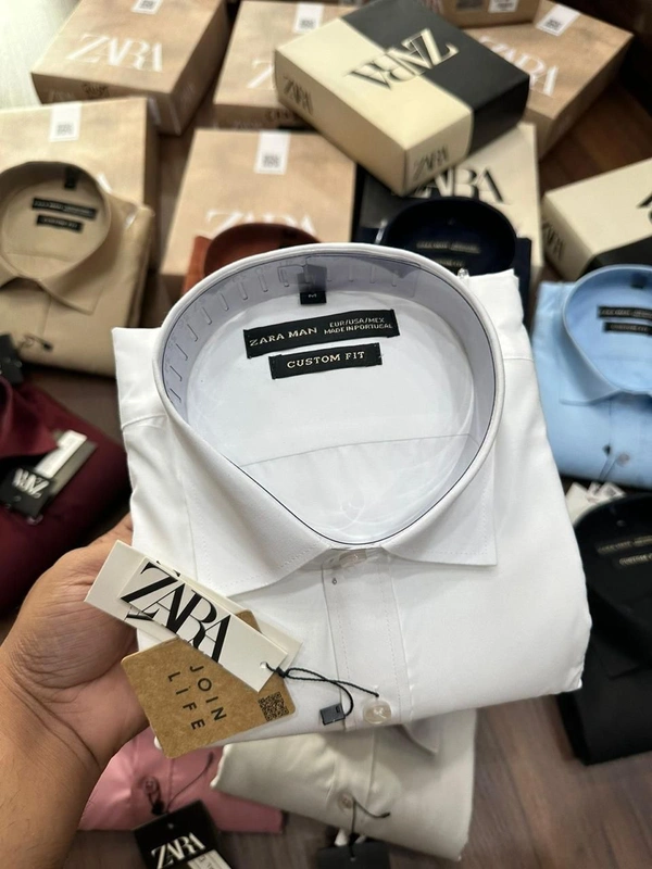 Zara Men Premium Cotton Shirt - XXL- 44