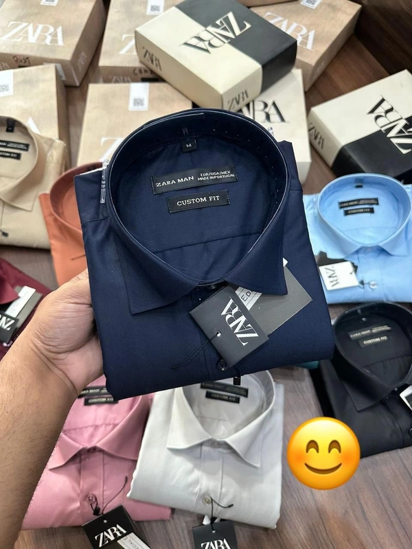 Zara Men Premium Cotton Shirt - L- 40