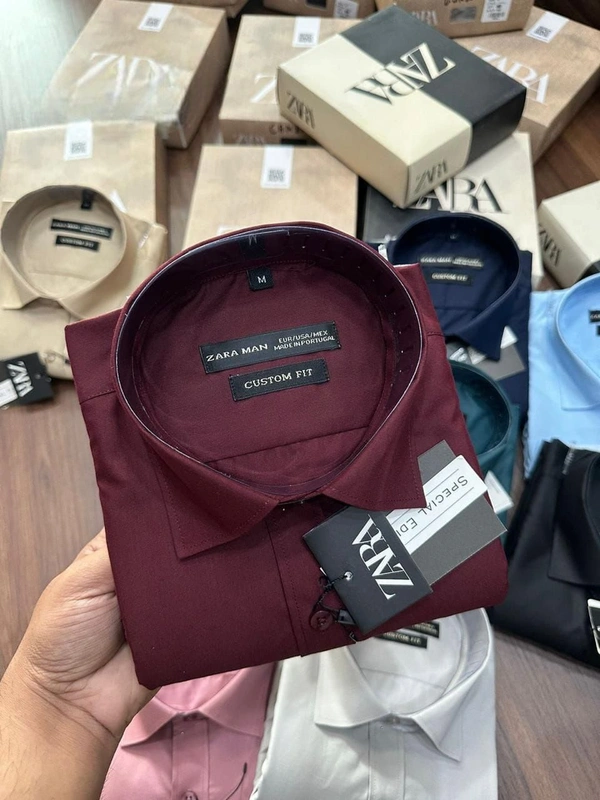 Zara Men Premium Cotton Shirt - XXL- 44