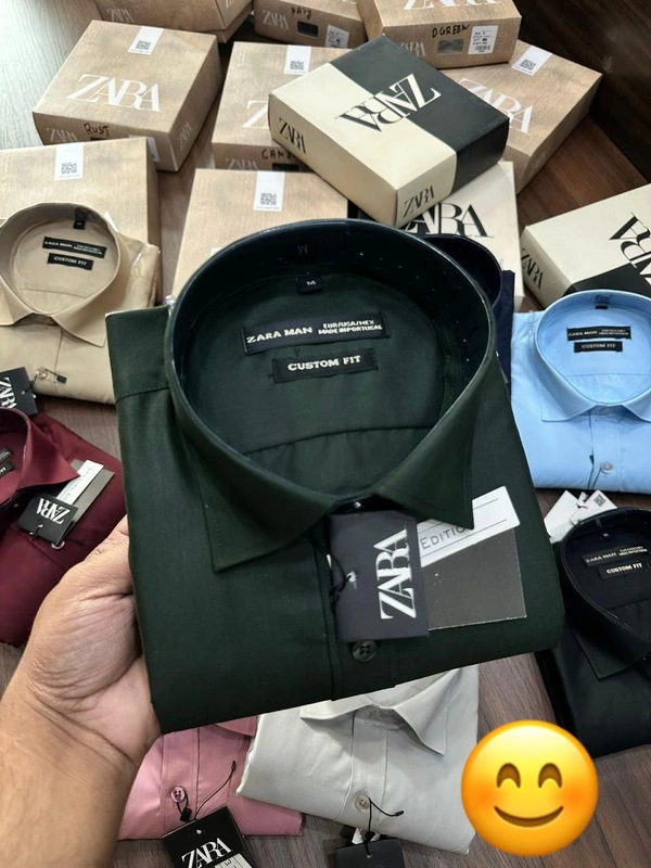 Zara Men Premium Cotton Shirt - M- 38