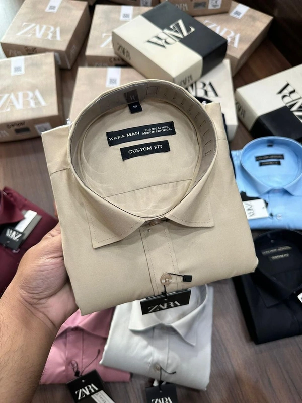 Zara Men Premium Cotton Shirt - L- 40