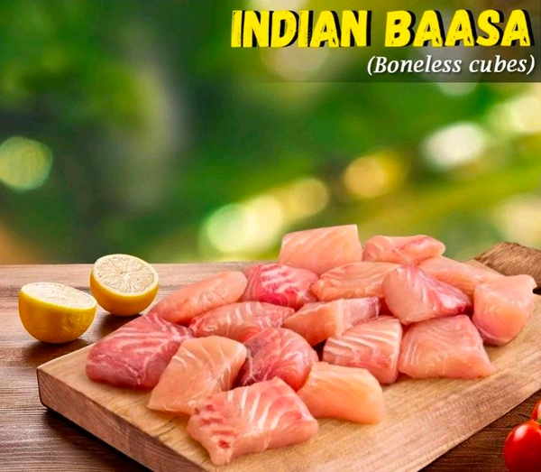 Basa Fish Boneless Medium Tikka Cut Pieces  - 500gm