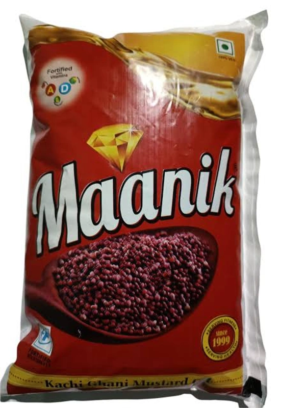 Maanik Kachi Ghani Mustard Oil - 1l
