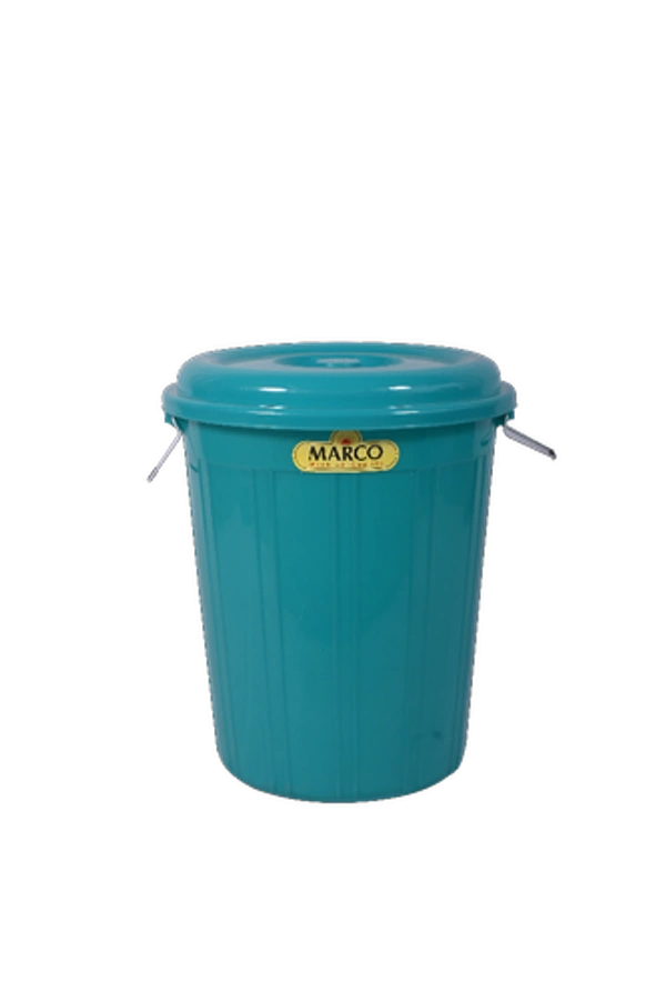 Marco Plastic Bucket With Cover - 30 Ltr, Red, Blue, Green