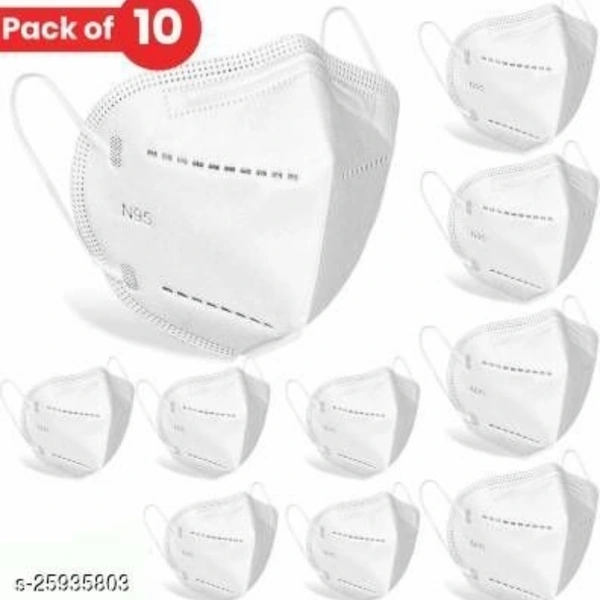 N 95 Mask ,Pack Of 10 - Adult, Multicolor