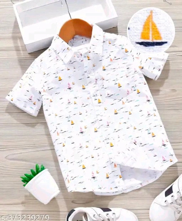 Boys Stylish shirt - White, 0-6 Month