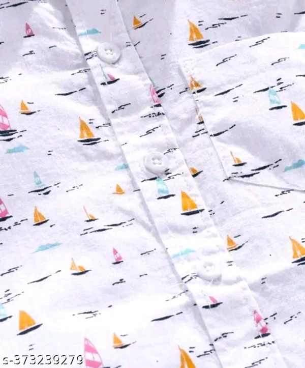 Boys Stylish shirt - White, 6-12 Month