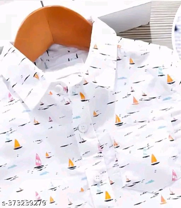 Boys Stylish shirt - White, 6-12 Month