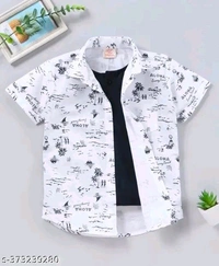 Boys Stylish shirt - White, 6-12 Month