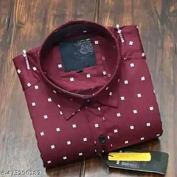 Stylish Graceful Men Shirts*Fabric:  - Maroon, L