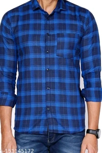 Classic Graceful Men Shirts* - Blue, M