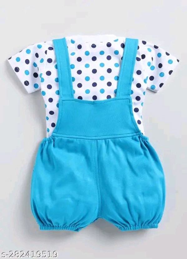 Cartoon girls top bottom set - Blue, 0-1 Month
