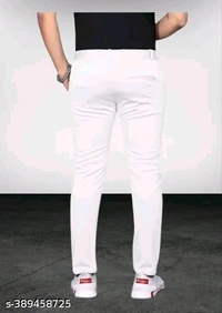 Elegant Trendy Men Trousers - White, 40