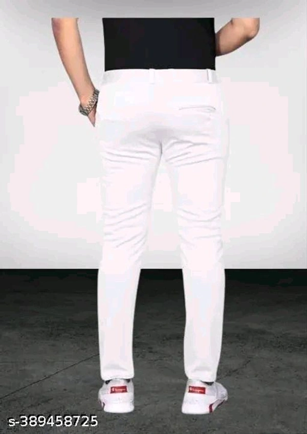 Elegant Trendy Men Trousers - White, 40