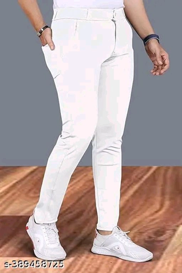 Elegant Trendy Men Trousers - White, 40