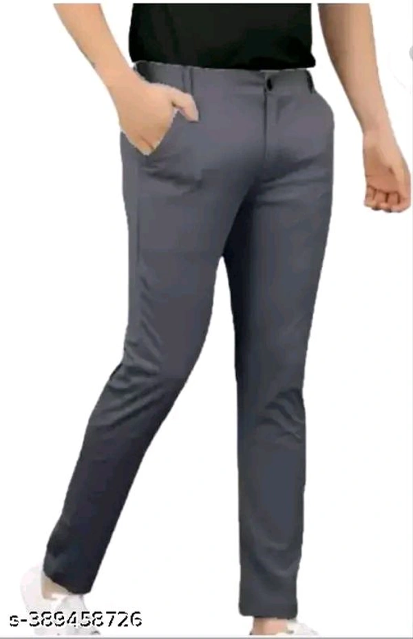 Elegant Trendy Men Trousers - Gray, 32