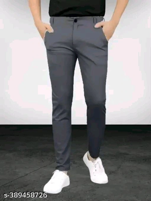 Elegant Trendy Men Trousers - Gray, 32