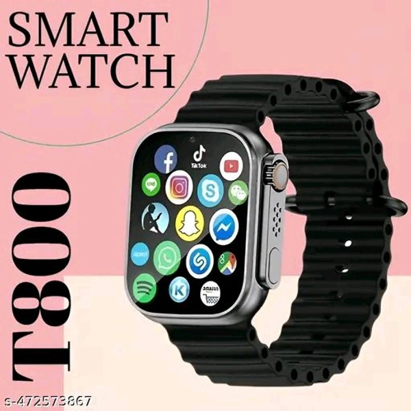 T800 Ultra Smart Watch  - Black, Free Size