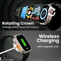 T800 Ultra Smart Watch  - Black, Free Size
